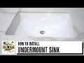 UNDERMOUNT SINK INSTALLATION FAST EASY WAY TO INSTALL UNDERMOUNT SINK