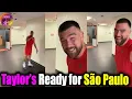 Download Lagu Travis Kelce does everything to KEEP Fiancée Taylor Swift SAFE during BRAZIL game with Chargers