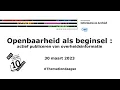 Download Lagu Thematiendaagse de gebruiker centraal: Webinar Openbaarheid als beginsel 30-03-2023