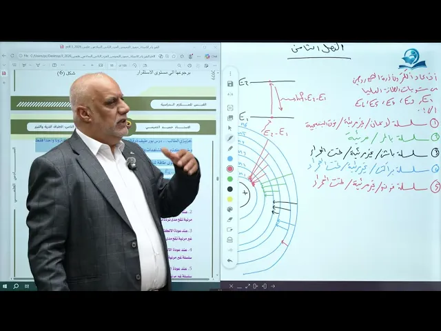 فيزياء السادس الاعدادي - الفصل الثامن - الاطياف الذرية والليزر ج2