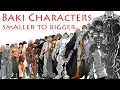 Download Lagu Baki Characters Size Comparison - Smaller to Bigger