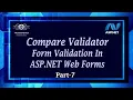 07 Compare Validator In ASP NET Web Forms Form Validation ASP NET Web Forms
