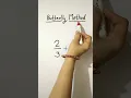Addition Trick Butterfly Method for addition fraction Fraction Trick