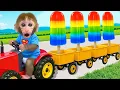 Download Lagu Monyet Bon Bon Imut membeli camilan di supermarket dan memanen semangka di pertanian