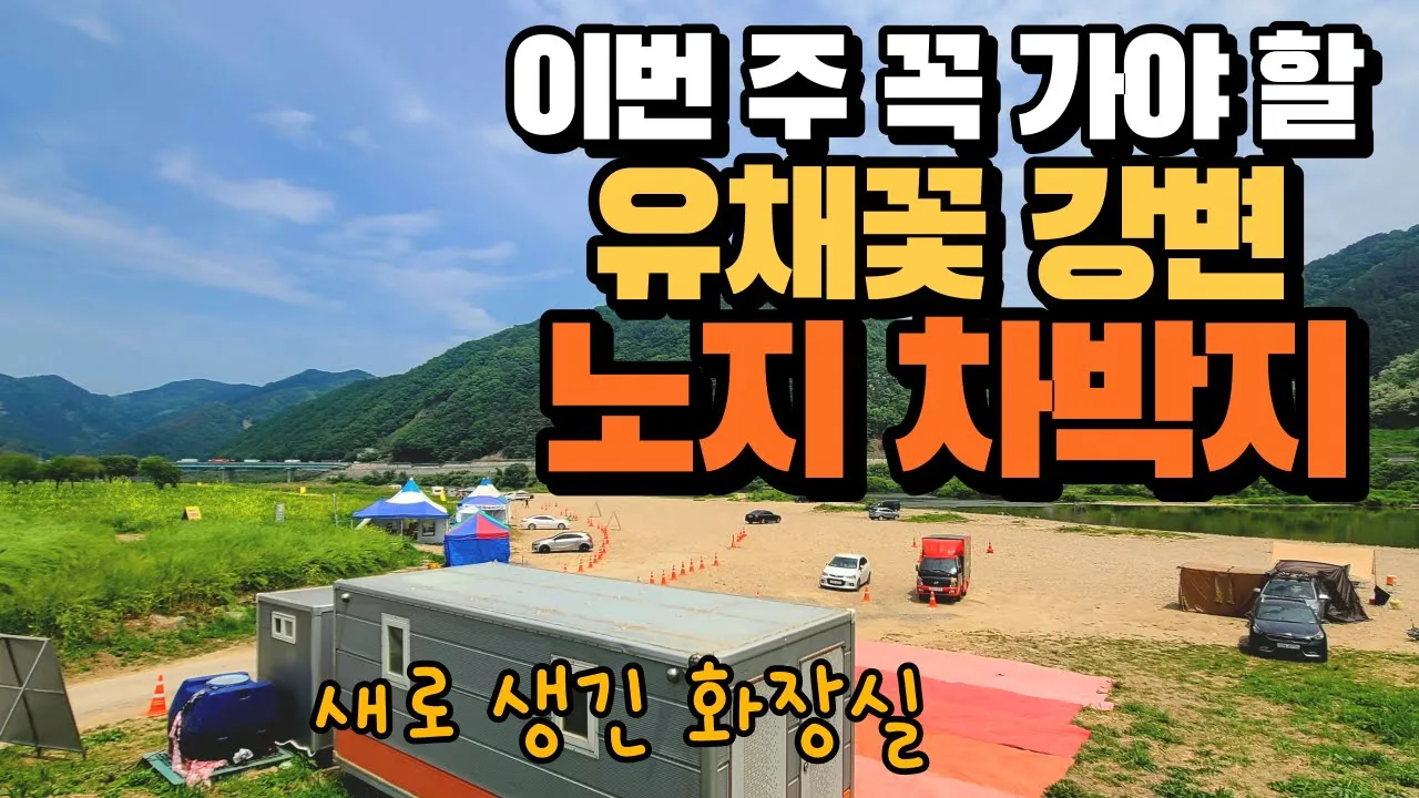 [오늘 실시간] 이번 주말은 여기! 유채꽃이 지기 전에 꼭 가야 할 강변 노지 차박지!!! 새로생긴 수세식 화장실 카페 식당 간이 편의시설 있어요 썸네일