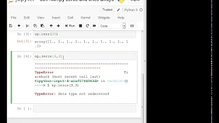 004 Numpy zeros and ones arrays