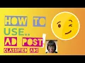 Tutorial How to Post in Ad Post Classified Site The Boss Life Online