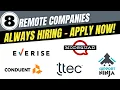 8 REMOTE JOBS ALWAYS HIRING - ENTRY LEVEL