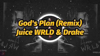 Download Juice WRLD \u0026 Drake - God's Plan (Remix) (Lyrics) MP3
