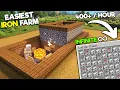 Minecraft 26 EASIEST IRON Farm Tutorial - 400 Per Hour
