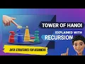 Tower of Hanoi Explained with Recursion C Program Animation