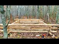 Simple Off Grid Log Cabin Build Easy Wall Construction Butt And Pass