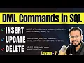 INSERT UPDATE DELETE ALTER Table in SQL With Example DML Operations SQL Complete Course 2025