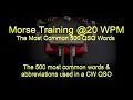 CW Fluency The 500 Most Common Morse Code Words Abbreviations 20 wpm