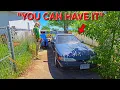 I Got A FREE CAR For Mowing His Overgrown Lawn
