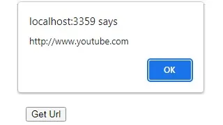 Get current page url using javascript in asp net