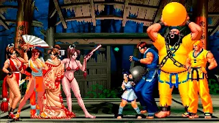  kof mugen mai shiranui team vs kim kaphwan u0026 chang koehan team