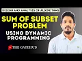 Sum of Subset Problem using Dynamic Programming GATECSE DAA