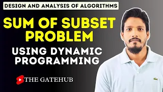 Sum of Subset Problem using Dynamic Programming GATECSE DAA