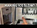 GE Refrigerator Ice Maker Making Ice Slowly Easy Fix