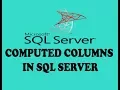 COMPUTED COLUMNS OR CALCULATED COLUMNS IN SQL URDU HINDI