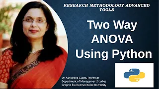 15 Two Way ANOVA Using Python two way anova ANOVA Python python