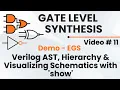 ASIC Synthesis Verilog AST Hierarchy Visualizing Schematics with show