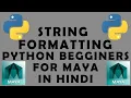 Introduction to Python Scripting in Maya - String Formatting Answer