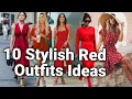 Stylish Red Outfits ideas Red Dress Red outfits Red Color Fashion Trends