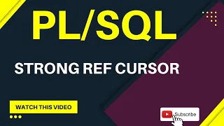 strong ref cursor in pl sql pl sql tutorial cursors in pl sql
