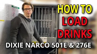 Dixie Narco 501E 276E Vending Machine - How To Load Drinks And Prime