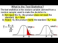 Statistics Ch 9 Hypothesis Testing 7 of 35 What is the Test Statistics