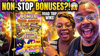 We Couldn t Stop Hitting Bonuses ALL NIGHT on CASINO ROAD TRIP