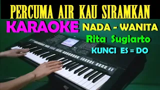 Download PERCUMA - Rita Sugiarto | KARAOKE NADA CEWEK/WANITA || HD MP3