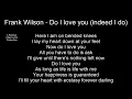 Northern Soul - Frank Wilson - Do I Love You (Indeed I Do) - With Lyrics