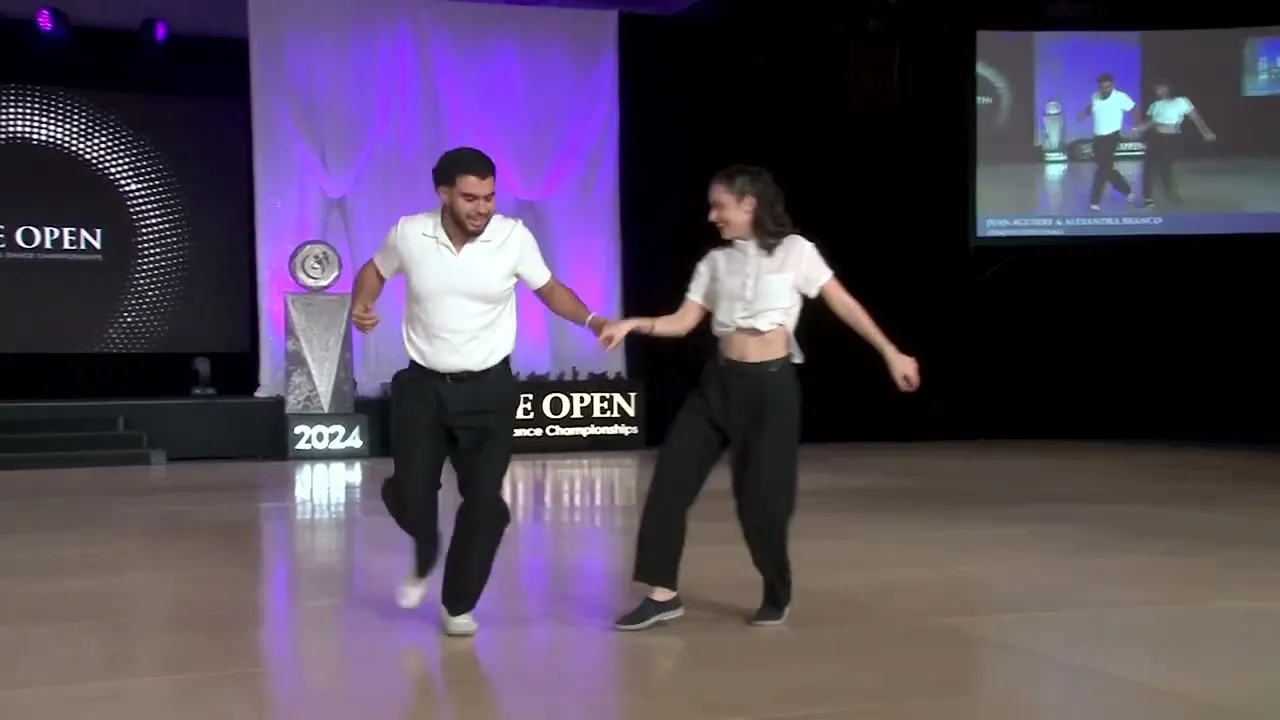 Juan Aguirre and Alexandra Branco - 4th place WCS Strictly Swing Open Finals - The Open 2024