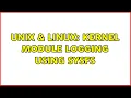 Unix Linux Kernel module logging using sysfs