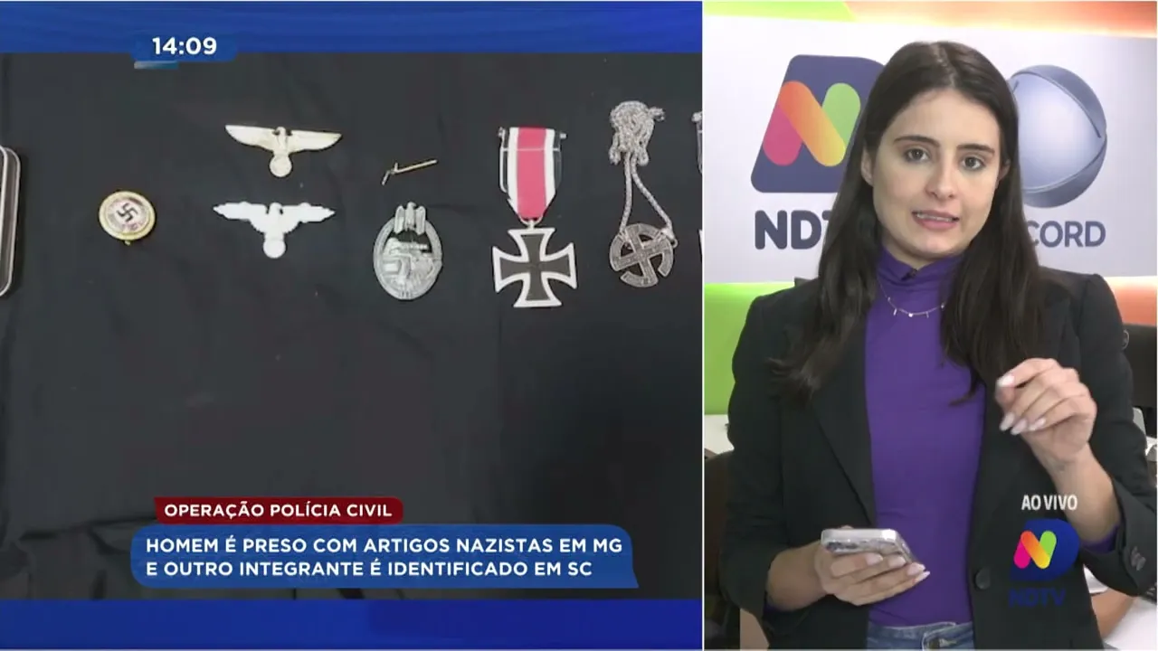 Homem é preso com artigos nazistas em MG e outro integrante em SC