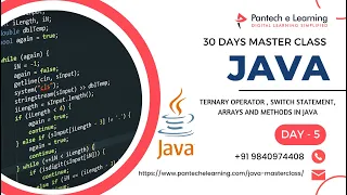 DAY 5 Ternary operator switch statement Arrays Methods in Java 30 Days Java Master Class