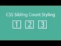 CSS Sibling Count Styling with Pseudo Selector Combos