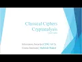 Cryptanalysis - Caesar cipher