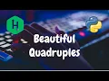 174 - Beautiful Quadruples Search Hackerrank Solution Python