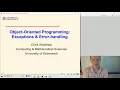 OO Python 07-1 Exceptions - Objectives motivation