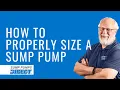 How to Size a Sump Pump