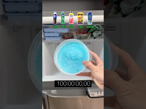 Quanto Tempo Cada Líquido Demora Pra Congelar? #experimento #pepsi #shampoo #detergente #toddy
