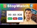 Create a Stopwatch Using HTML CSS JavaScript Frontend Project for Beginners