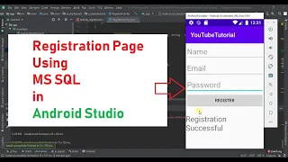Registration Page in Android Studio Using MS-SQL Android Tutorial s