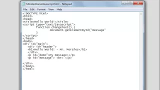 Javascript Hello World