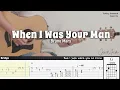 When I Was Your Man - Bruno Mars Fingerstyle Guitar TAB Chords