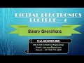 Binary Arithmetic Operations - Addition Subtraction Multiplication Division